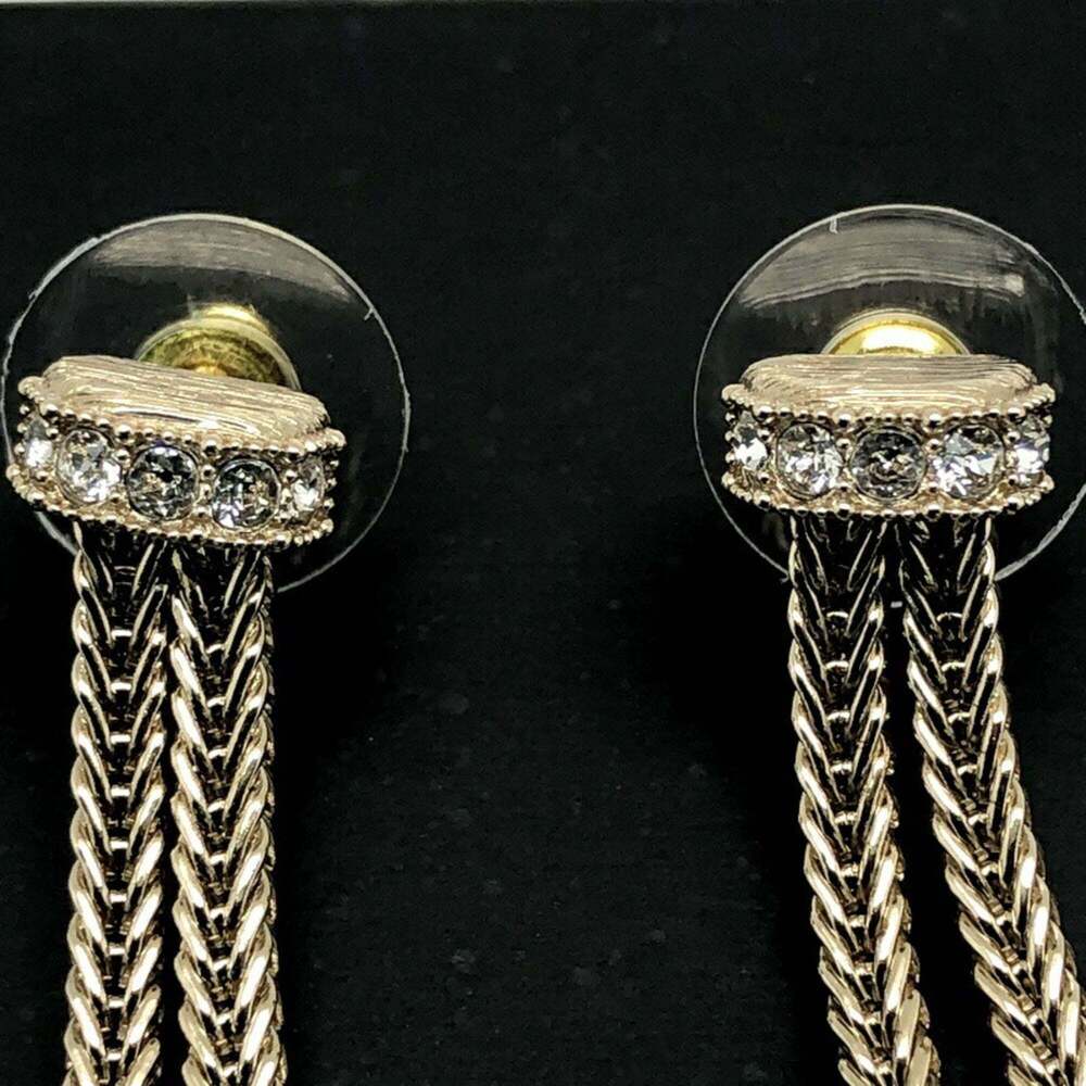 CHANEL Gold Logo Earrings - Picture 7 of 10